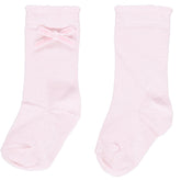 LITTLE A Bow Knee High Socks Pink